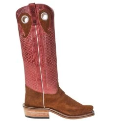Olathe Boot Company Men's Olathe Mike Tyson Bison Roughout 17in. Bryony Mad Dog Top Cutter Toe Boot -Ariat Sales Store TT10 4