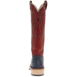 Olathe Boot Company Men`s Black Wyoming Reverse 16in Deep Red Navajo Bison Dog Top Cutter Toe Boot -Ariat Sales Store TT14 04