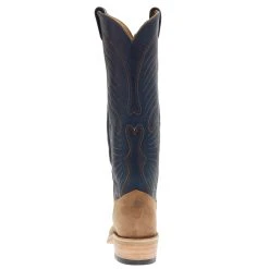 Olathe Boot Company Men`s Sand Angry Elk 16in Indigo Navajo Bison Top Cutter Toe Boot -Ariat Sales Store TT16 04