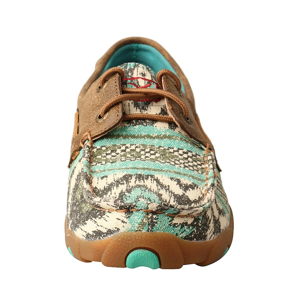 Twisted X Womens Turquoise Bomber Boat Shoe Driving Moc 2 Twisted X Womens Turquoise Bomber Boat Shoe Driving Moc - Image 2