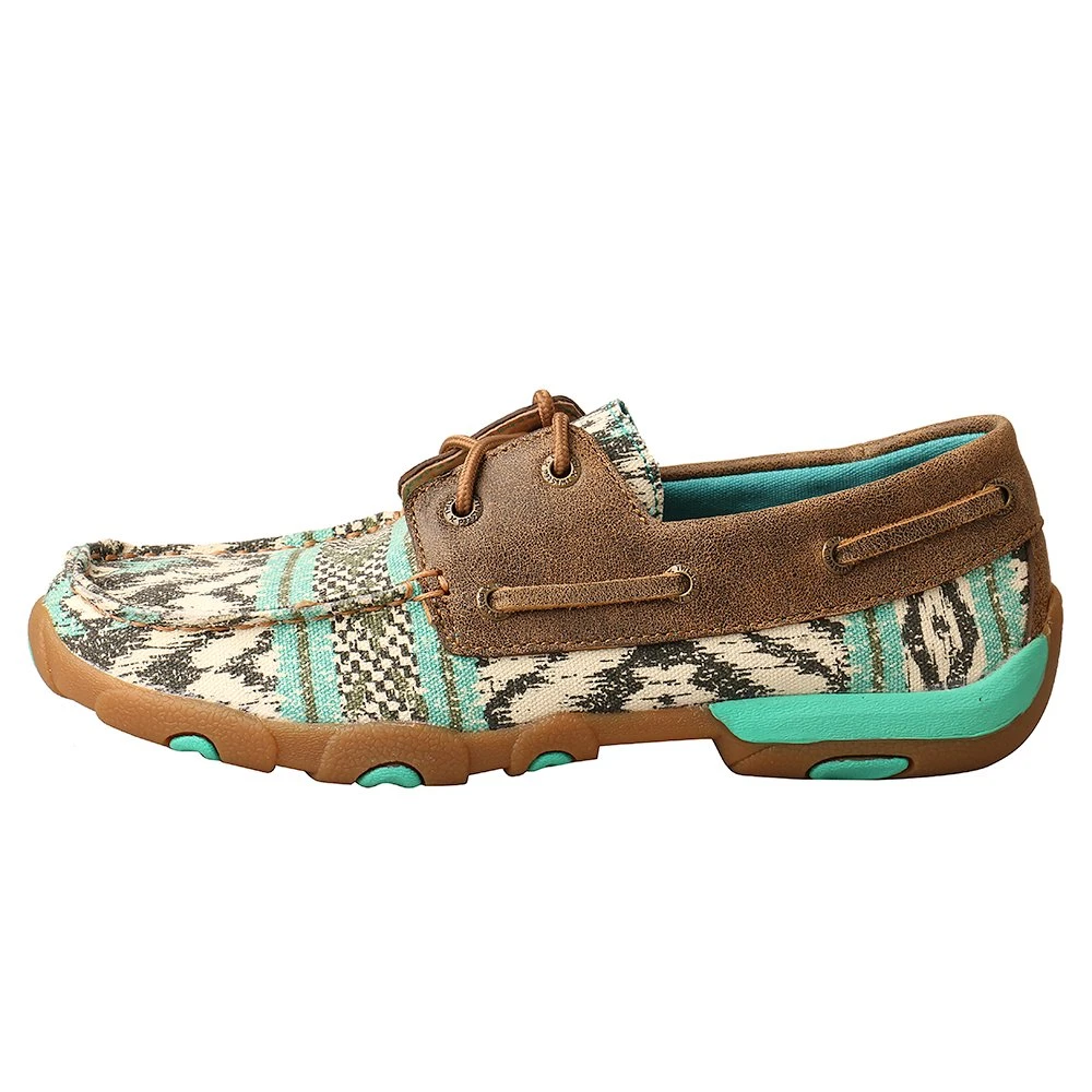 Twisted X Womens Turquoise Bomber Boat Shoe Driving Moc 3 Twisted X Womens Turquoise Bomber Boat Shoe Driving Moc - Image 3