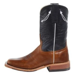 Anderson Bean Men's Anderson Bean Tan Horsebutt 10in. Navy Glove Top Square Toe Boot -Ariat Sales Store X1006 3