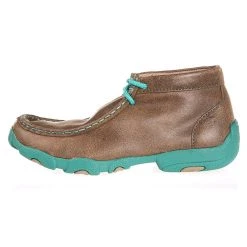 Twisted X Kid's Driving Mocs Brown And Turquoise Shoes -Ariat Sales Store YDM0017 006