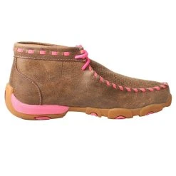 Girl's Twisted X Breast Cancer Awareness Bomber Brown Patchwork Moccasin -Ariat Sales Store YDM0026 4